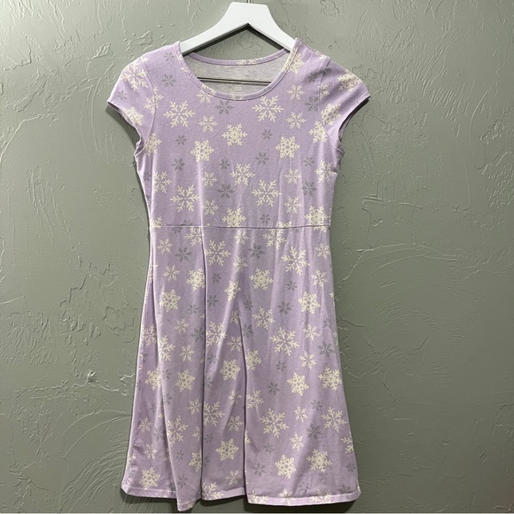 Wonder Nation Lavender Snowflake Dress size xl girls - Picture 2 of 9